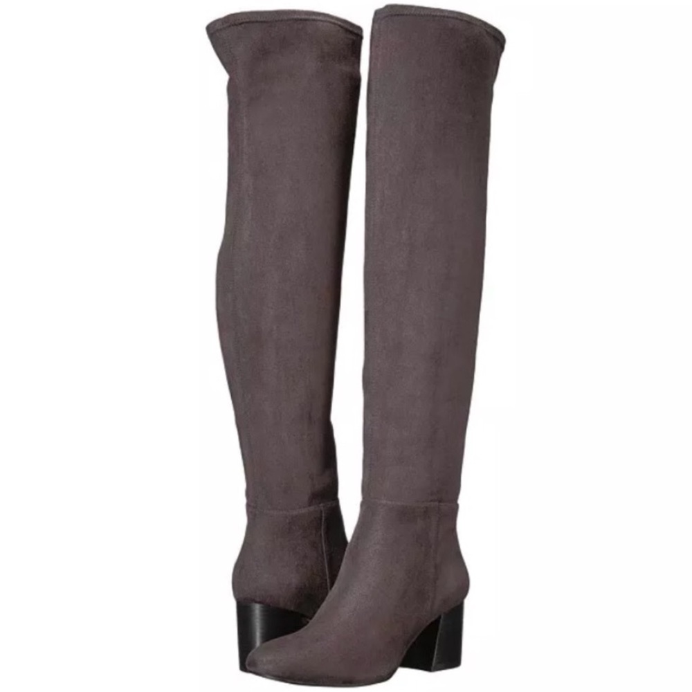 Vince Camuto Kantha Grey Microsuede Stretch Boots
